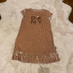Girls DKNY crushed velvet dress